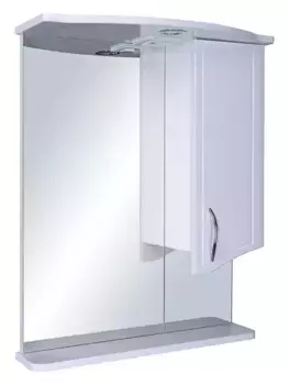 Зеркальный шкаф «Runo» Севилья 60 с подсветкой белый правый