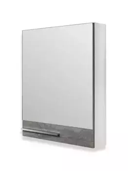 Зеркальный шкаф «Runo» Вудлайн 60 без света железный камень правый