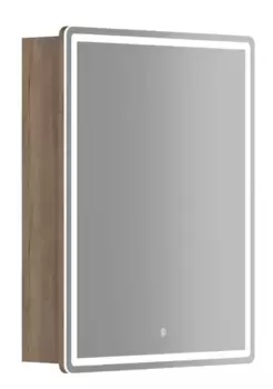 Зеркальный шкаф «Sancos» Mirror 60 с подсветкой дуб галифакс натуральный правый