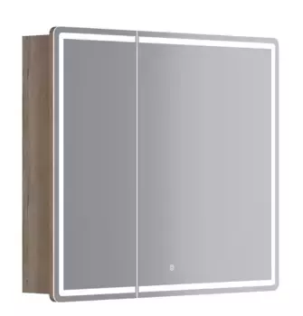 Зеркальный шкаф «Sancos» Mirror 90 с подсветкой дуб галифакс натуральный универсальный