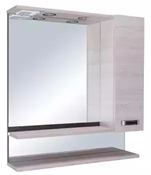 Зеркальный шкаф «Sanflor» Техас 70 с подсветкой орегон/венге правый