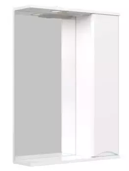 Зеркальный шкаф «Sanstar» Smile 70 с подсветкой белый правый