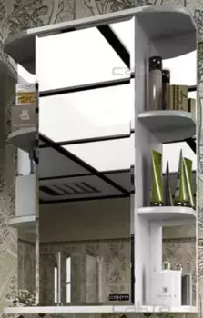 Зеркальный шкаф «СанТа» Герда 50 без света белый