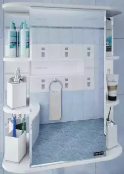 Зеркальный шкаф «СанТа» Герда 60 без света белый