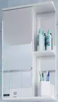 Зеркальный шкаф «СанТа» Ника 40 без света белый левый