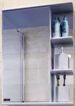 Зеркальный шкаф «СанТа» Ника 50 без света белый левый