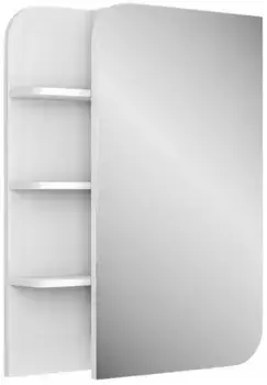 Зеркальный шкаф «Uncoria» Лина 50 без света белый глянец левый
