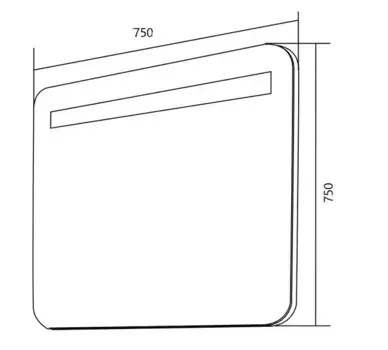 Зеркало «1Marka» Гармоника 75 Лайт с подсветкой белое