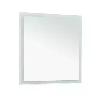 Зеркало «Aquanet» Гласс 80 с подсветкой белый глянец