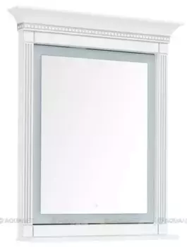 Зеркало «Aquanet» Селена 90 с подсветкой белое с патиной серебро