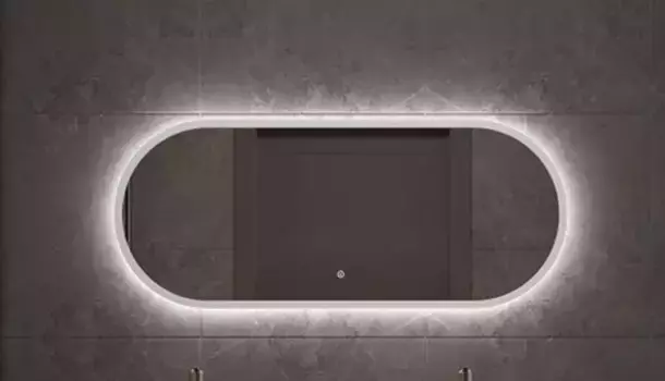 Зеркало «Art&Max» Bari 120/50 с подсветкой белый матовый