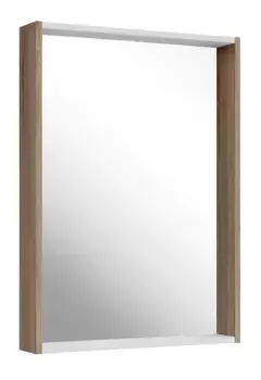 Зеркало «ASB-Woodline» Лавре 60 без света белое/дуб Бардолино