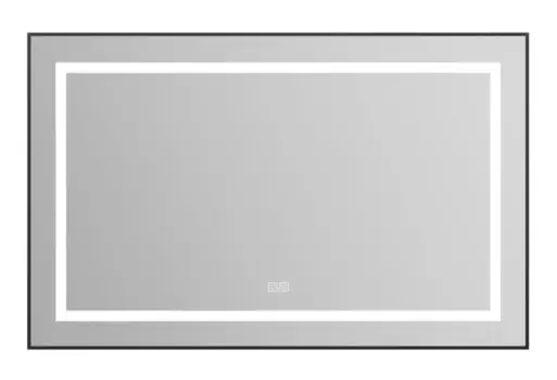 Зеркало «Belbagno» SPC-KRAFT 100/80 с сенсорным выключателем и подогревом с подсветкой чёрное