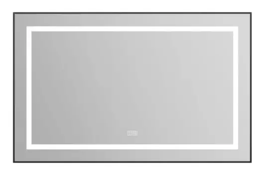 Зеркало «Belbagno» SPC-KRAFT 140/80 с сенсорным выключателем и подогревом с подсветкой чёрное