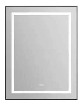 Зеркало «Belbagno» SPC-KRAFT 50/80 с сенсорным выключателем и подогревом с подсветкой чёрное