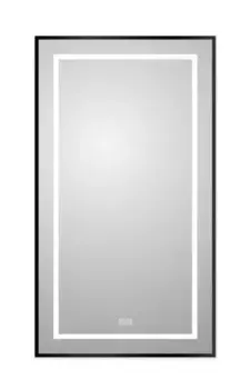 Зеркало «Belbagno» SPC-KRAFT 50/90 с сенсорным выключателем и подогревом с подсветкой чёрное