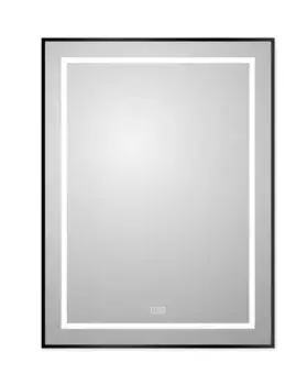 Зеркало «Belbagno» SPC-KRAFT 60/80 с сенсорным выключателем и подогревом с подсветкой чёрное