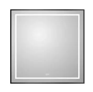 Зеркало «Belbagno» SPC-KRAFT 80/80 с сенсорным выключателем и подогревом с подсветкой чёрное