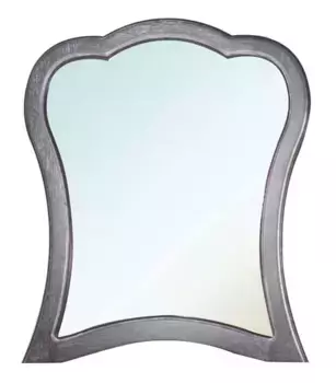 Зеркало «Bellezza» Грация Люкс 90 без света чёрное с патиной серебро