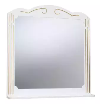 Зеркало «Bellezza» Кантри 95 без света белое с патиной золото