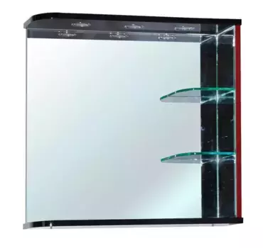 Зеркало «Bellezza» Рио 70 с ИК датчиком с подсветкой красное/чёрное правое