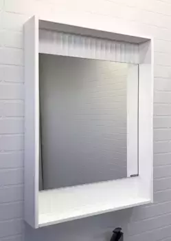 Зеркало «Comforty» Марсель 60 с подсветкой белый матовый