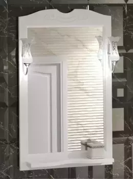 Зеркало из массива «Opadiris» Клио 65 без света белое