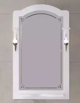 Зеркало из массива «Opadiris» Лоренцо 60-2 без света белое матовое