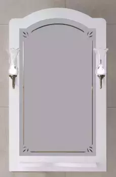 Зеркало из массива «Opadiris» Лоренцо 60-3 без света белое матовое