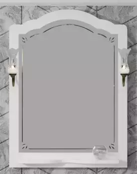 Зеркало из массива «Opadiris» Лоренцо 80-3 без света белое матовое