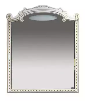 Зеркало «Misty» Элис 100 с подсветкой белое/патина золото