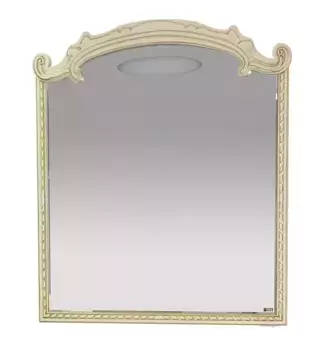 Зеркало «Misty» Элис 100 с подсветкой бежевое/патина золото