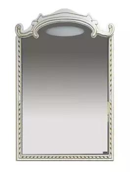Зеркало «Misty» Элис 80 с подсветкой белое/патина золото