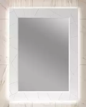 Зеркало «Opadiris» Луиджи 70-2 с подсветкой белый матовый