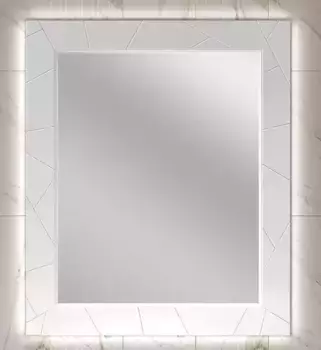 Зеркало «Opadiris» Луиджи 90-2 с подсветкой белый матовый
