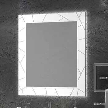 Зеркало «Opadiris» Луиджи 90 с подсветкой белое матовое