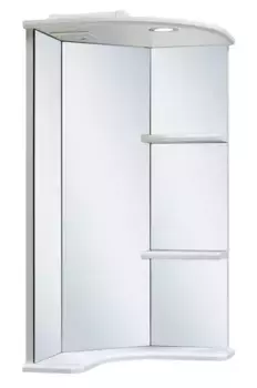 Зеркало «Runo» Браво 40 с подсветкой угловое белое правое