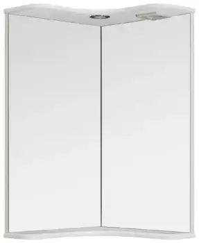 Зеркало «Runo» Классик 65 с подсветкой угловое белое