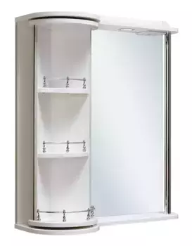 Зеркало «Runo» Секрет 65 с подсветкой белое левое