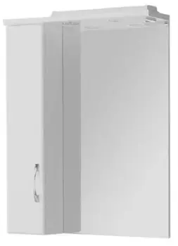 Зеркало с шкафчиком «Aquaton» Онда 60 с подсветкой белый левый