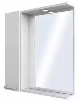 Зеркало с шкафчиком «Aquaton» Ронда 60 с подсветкой дуб Сом левый