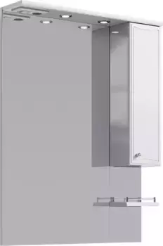 Зеркало с шкафчиком «Aqwella» Барселона 85 с подсветкой белый правый