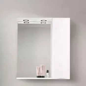 Зеркало с шкафчиком «Belbagno» Marino 70 с подсветкой Bianco Lucido правое