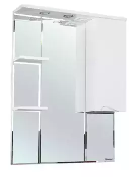 Зеркало с шкафчиком «Bellezza» Эйфория 80 с подсветкой белый правый