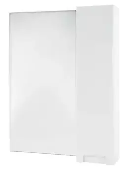 Зеркало с шкафчиком «Bellezza» Пегас 80 без света белое правое