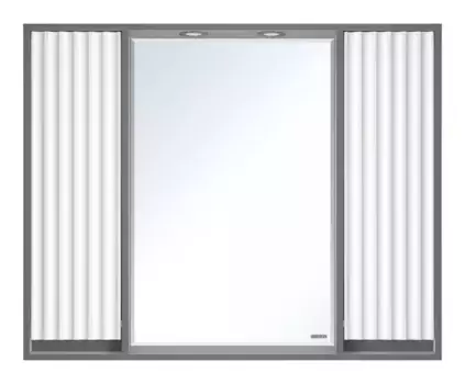 Зеркало с шкафчиком «Brevita» Balaton-100 с подсветкой белый, серый