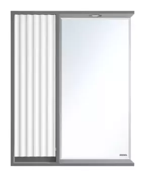 Зеркало с шкафчиком «Brevita» Balaton-65 с подсветкой белый, серый левый