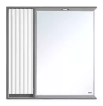 Зеркало с шкафчиком «Brevita» Balaton-80 с подсветкой белый, серый левый