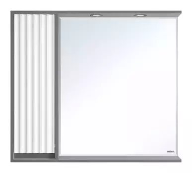 Зеркало с шкафчиком «Brevita» Balaton-90 с подсветкой белый, серый левый