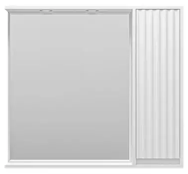 Зеркало с шкафчиком «Brevita» Balaton-90 с подсветкой белый правый